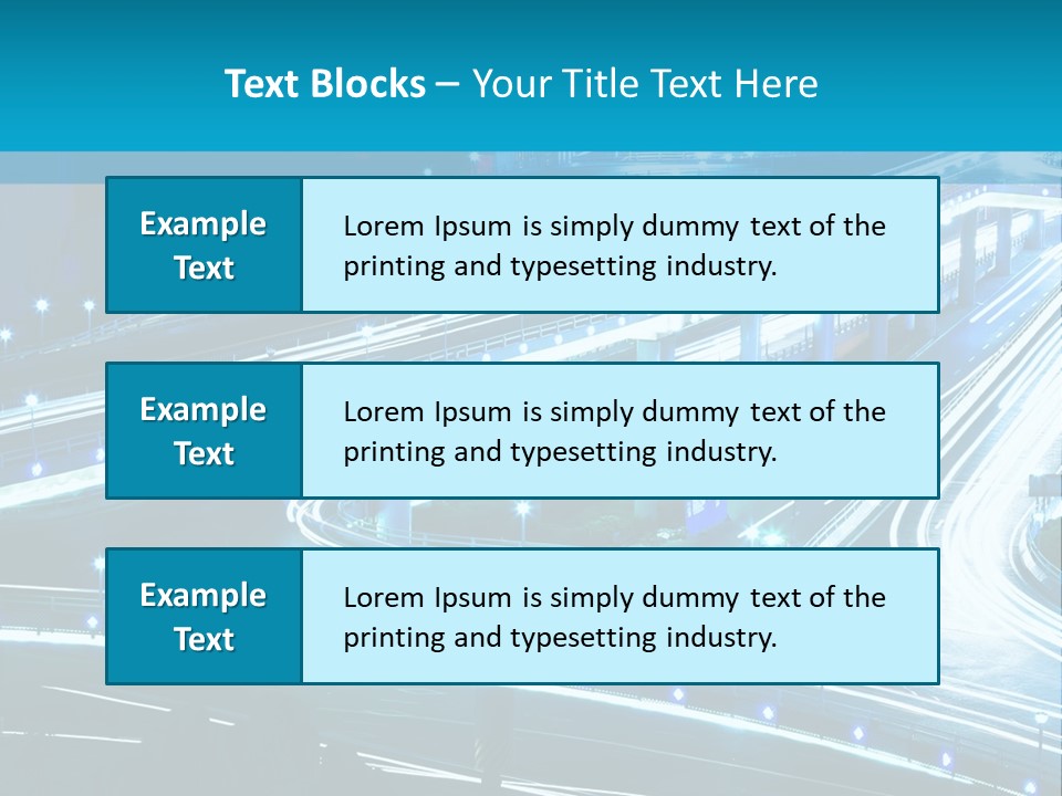 A Busy City Street At Night With A Lot Of Lights PowerPoint Template