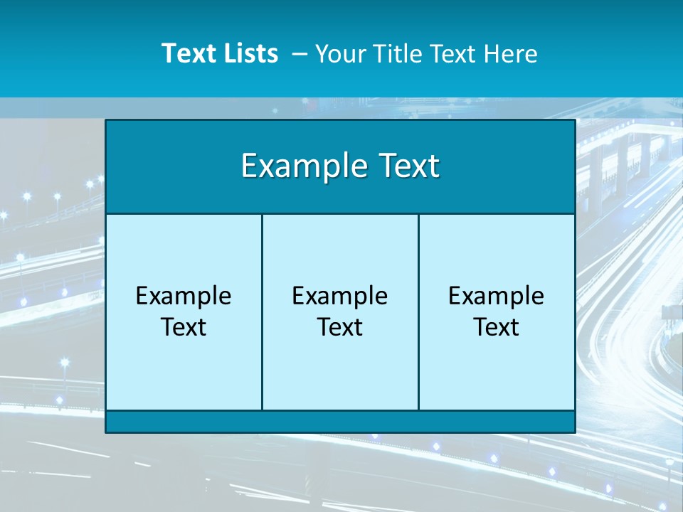 A Busy City Street At Night With A Lot Of Lights PowerPoint Template