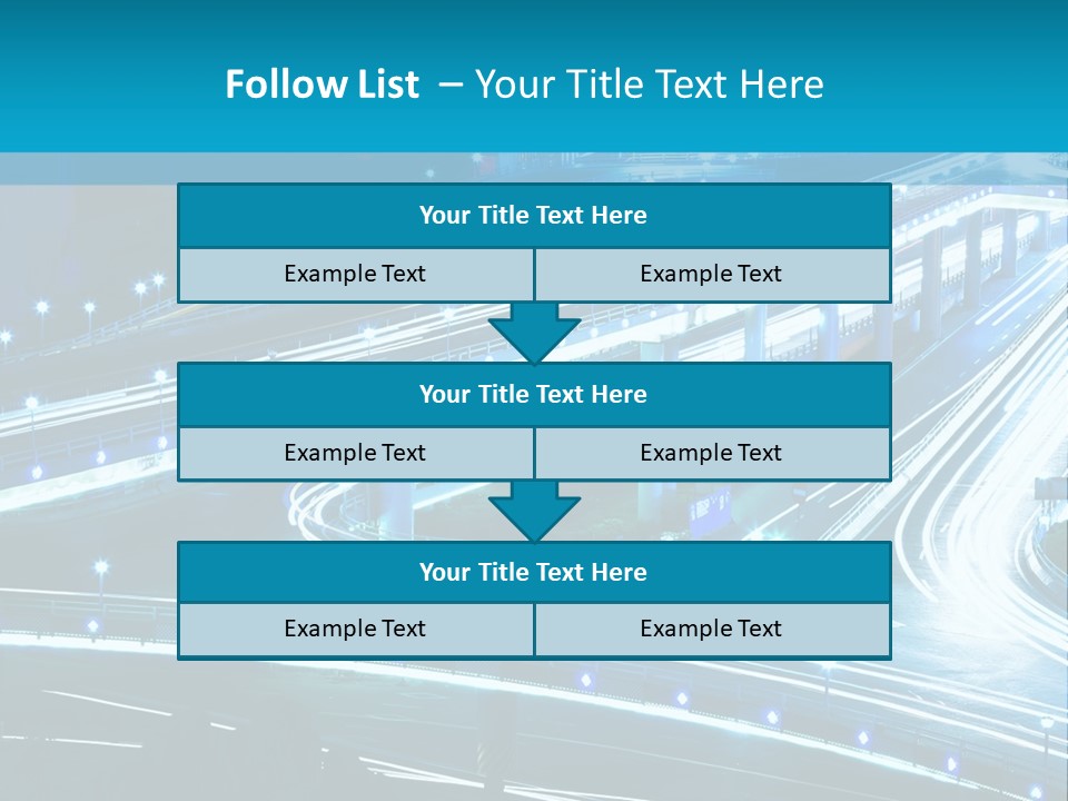 A Busy City Street At Night With A Lot Of Lights PowerPoint Template