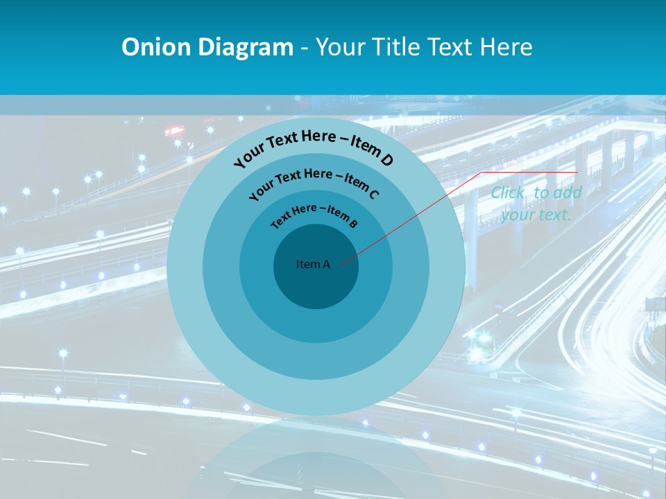 A Busy City Street At Night With A Lot Of Lights PowerPoint Template