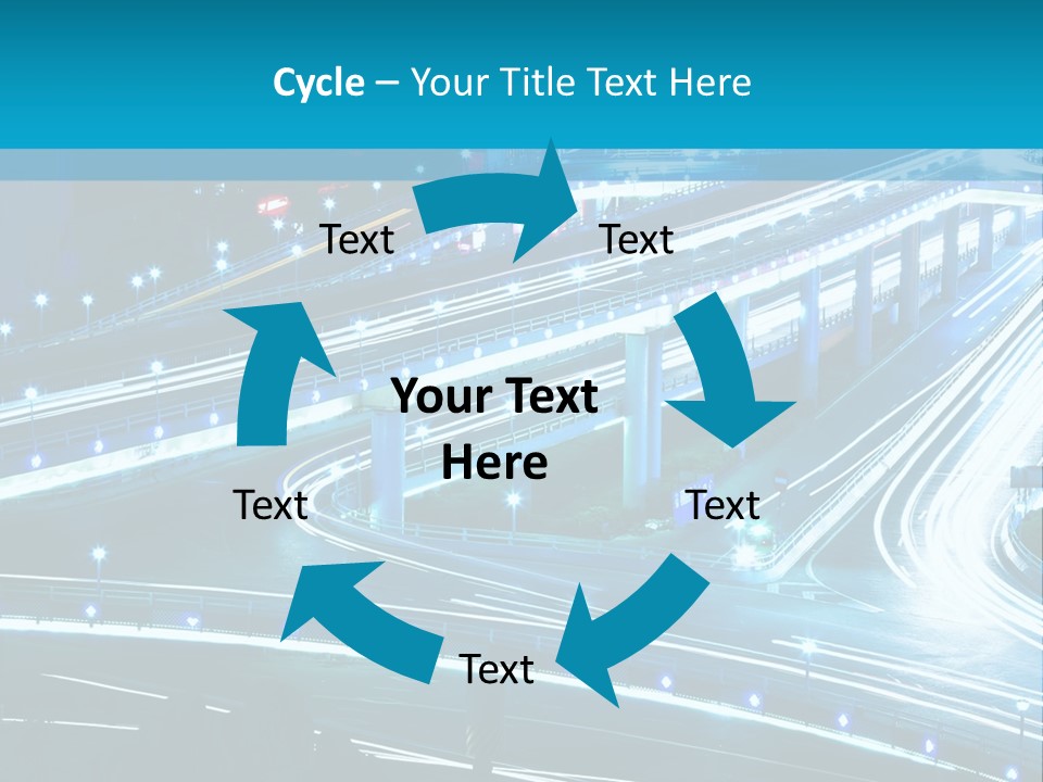 A Busy City Street At Night With A Lot Of Lights PowerPoint Template