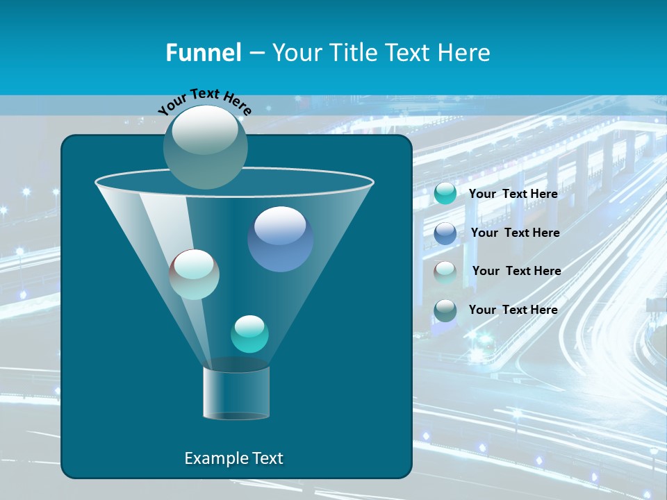 A Busy City Street At Night With A Lot Of Lights PowerPoint Template