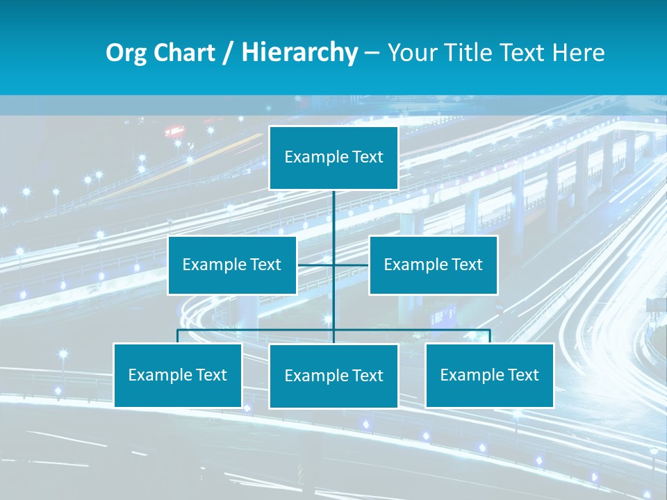 A Busy City Street At Night With A Lot Of Lights PowerPoint Template