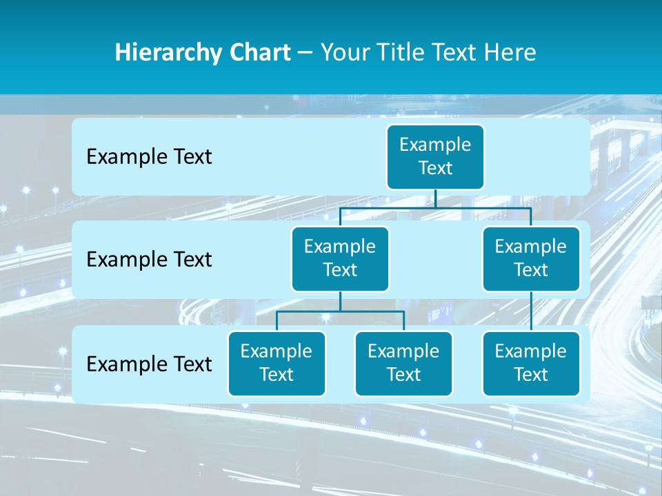 A Busy City Street At Night With A Lot Of Lights PowerPoint Template