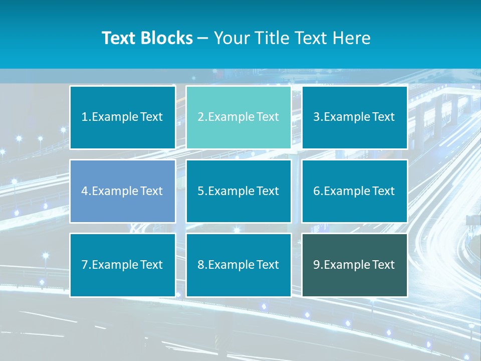 A Busy City Street At Night With A Lot Of Lights PowerPoint Template