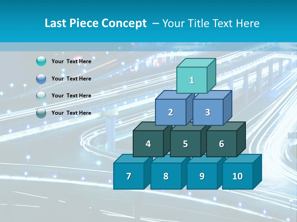A Busy City Street At Night With A Lot Of Lights PowerPoint Template