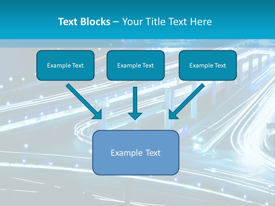 A Busy City Street At Night With A Lot Of Lights PowerPoint Template