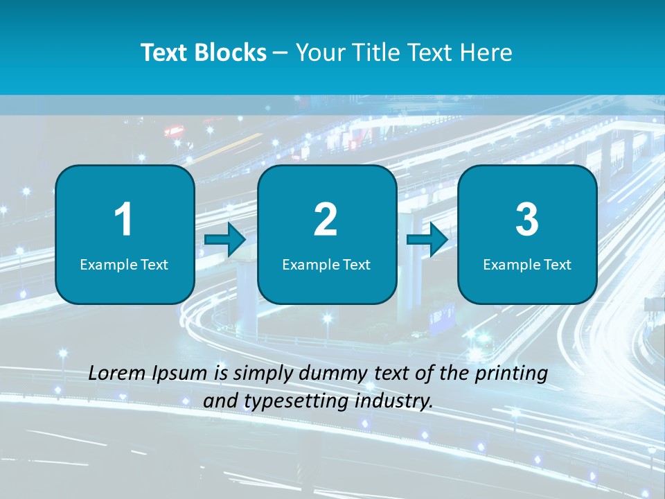 A Busy City Street At Night With A Lot Of Lights PowerPoint Template