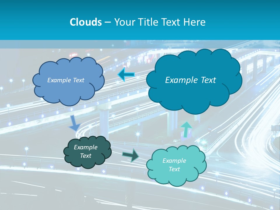 A Busy City Street At Night With A Lot Of Lights PowerPoint Template