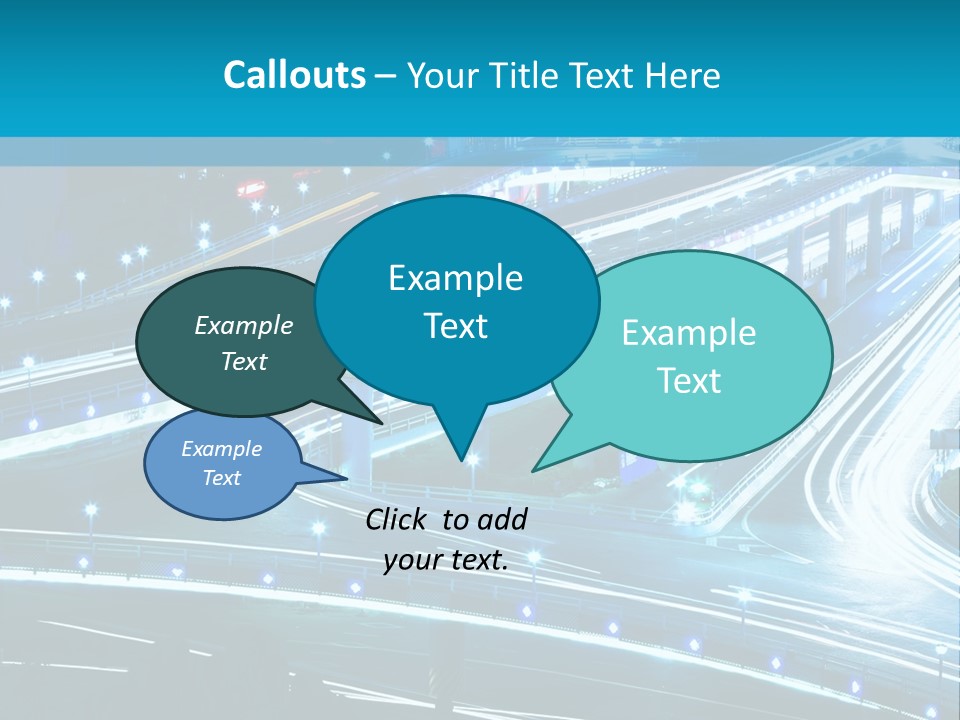 A Busy City Street At Night With A Lot Of Lights PowerPoint Template