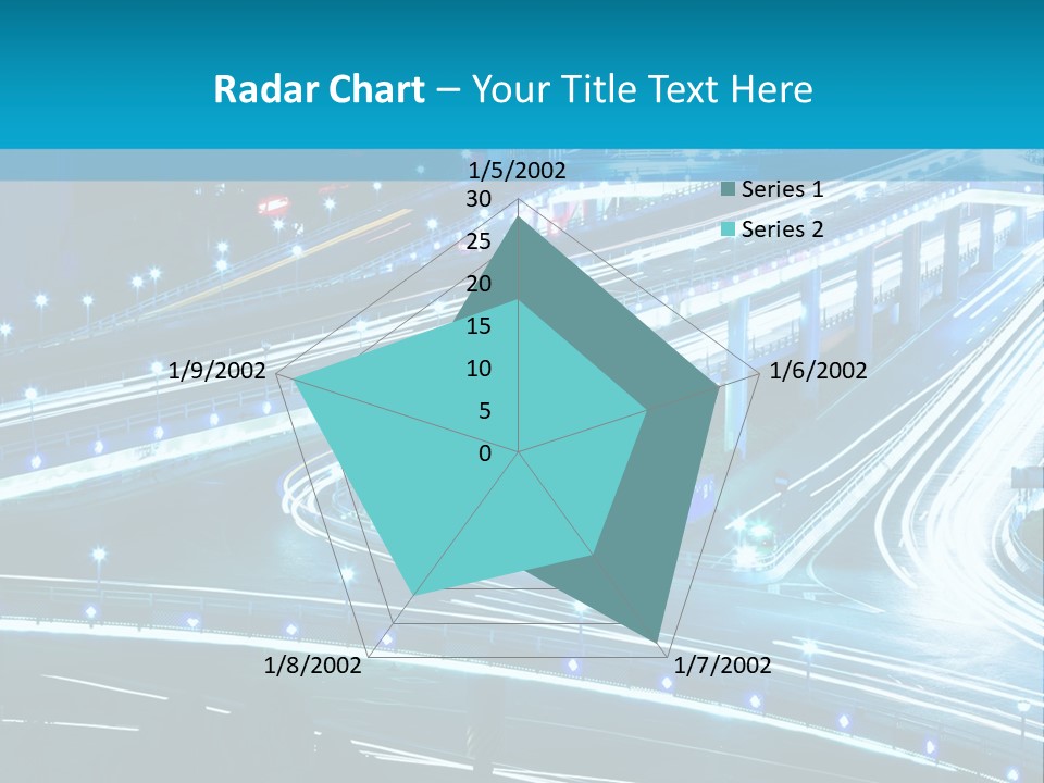 A Busy City Street At Night With A Lot Of Lights PowerPoint Template