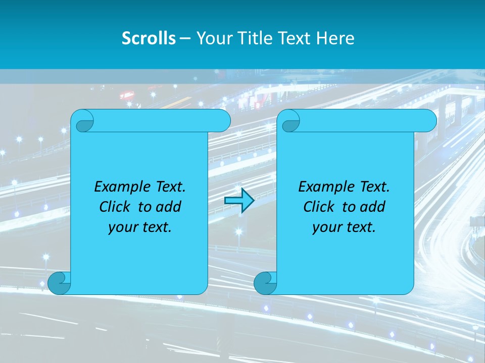 A Busy City Street At Night With A Lot Of Lights PowerPoint Template