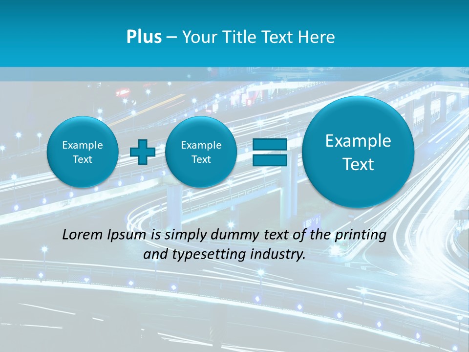 A Busy City Street At Night With A Lot Of Lights PowerPoint Template
