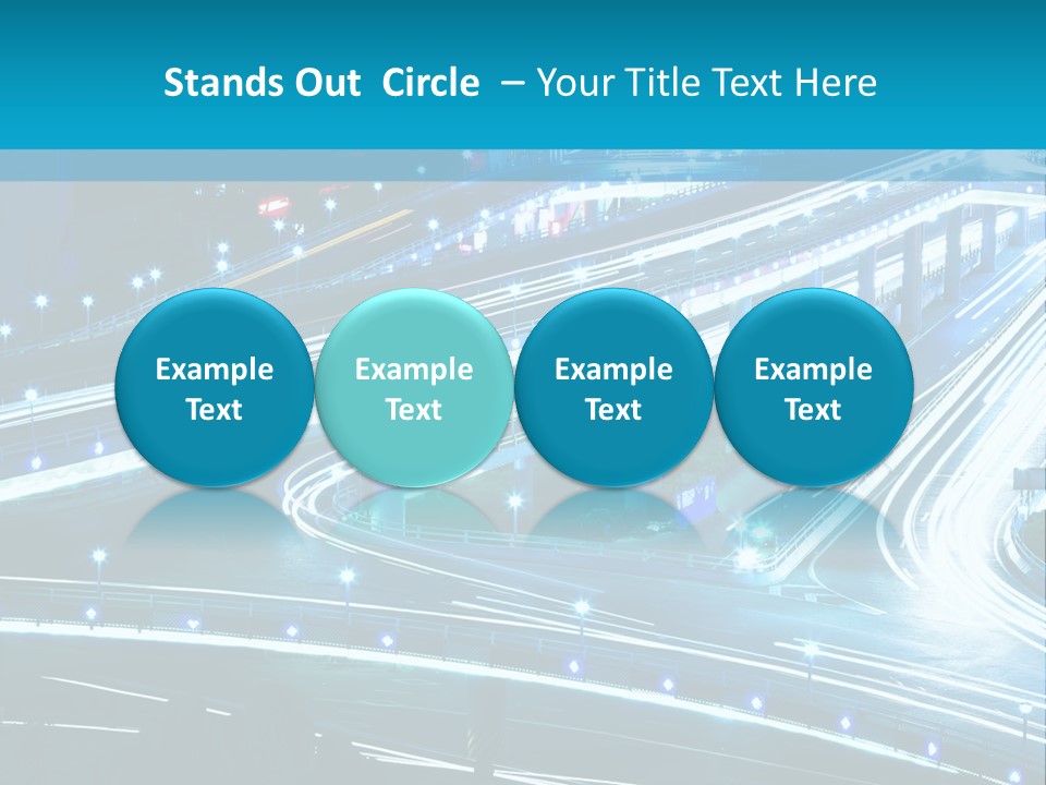 A Busy City Street At Night With A Lot Of Lights PowerPoint Template