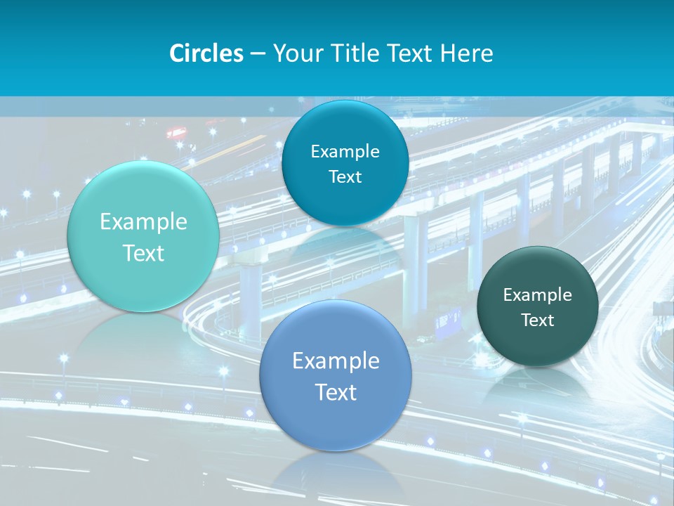 A Busy City Street At Night With A Lot Of Lights PowerPoint Template