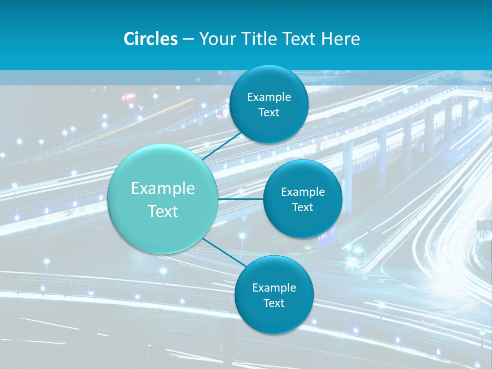 A Busy City Street At Night With A Lot Of Lights PowerPoint Template