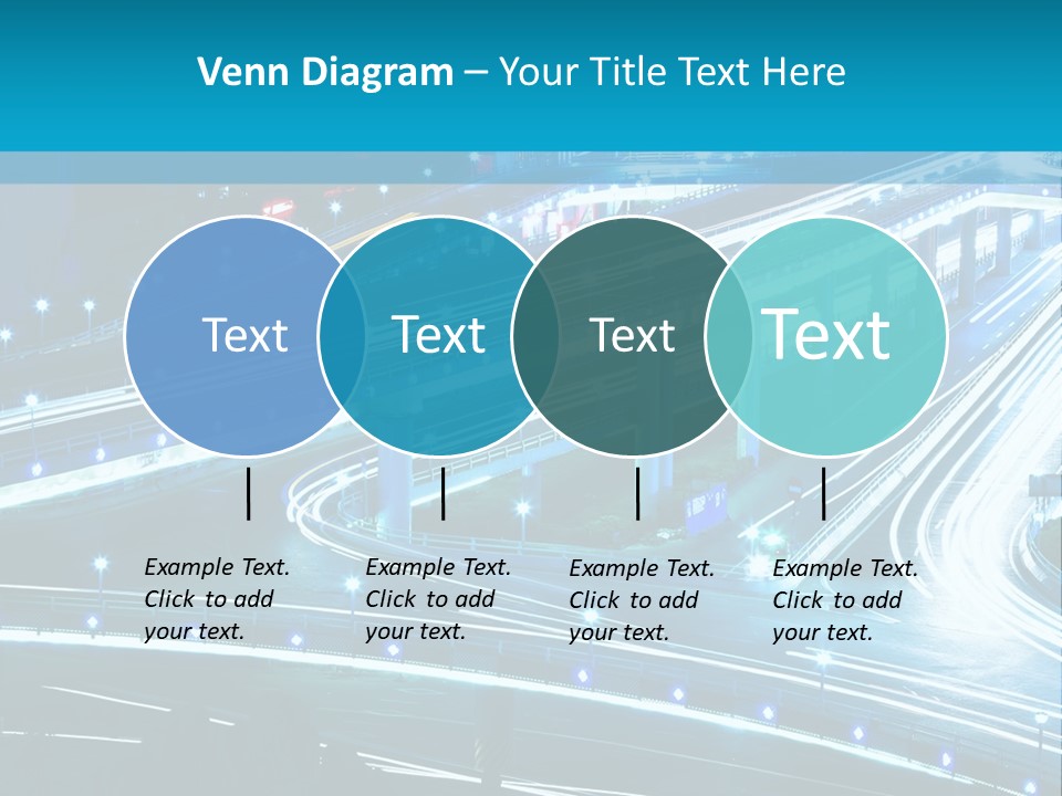 A Busy City Street At Night With A Lot Of Lights PowerPoint Template