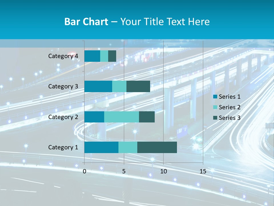 A Busy City Street At Night With A Lot Of Lights PowerPoint Template