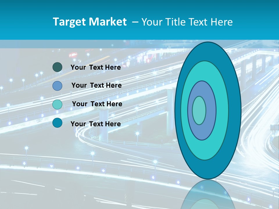 A Busy City Street At Night With A Lot Of Lights PowerPoint Template