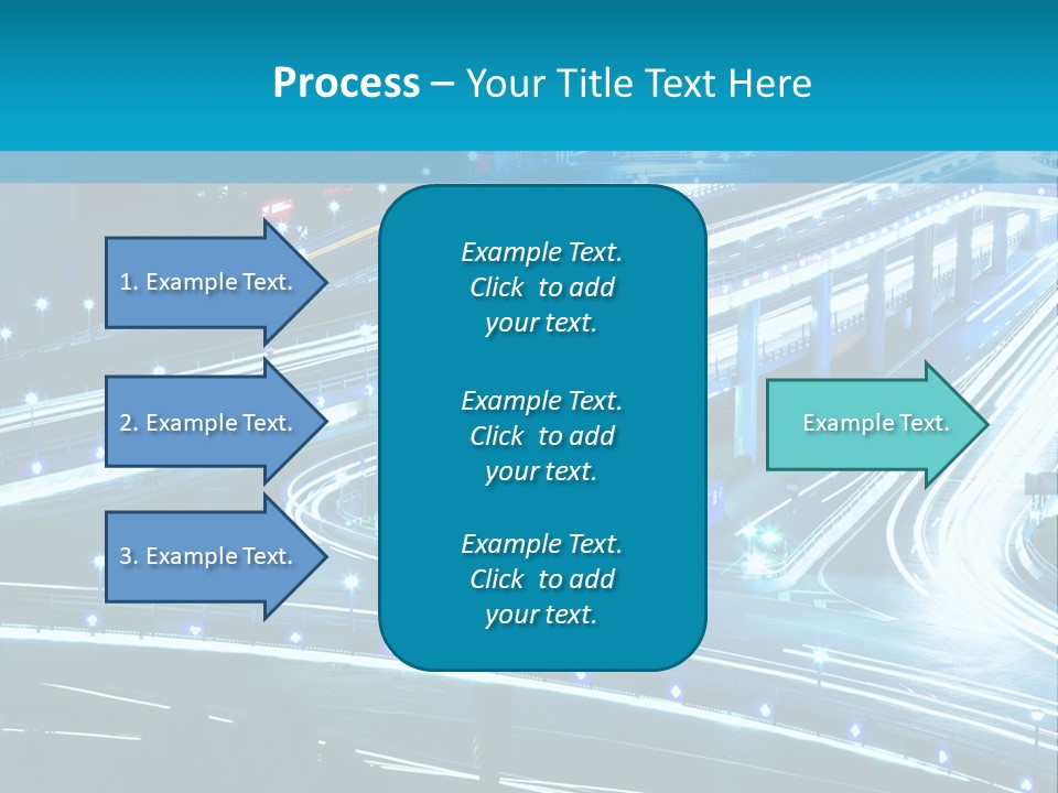A Busy City Street At Night With A Lot Of Lights PowerPoint Template