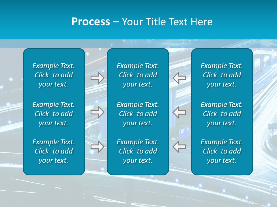 A Busy City Street At Night With A Lot Of Lights PowerPoint Template
