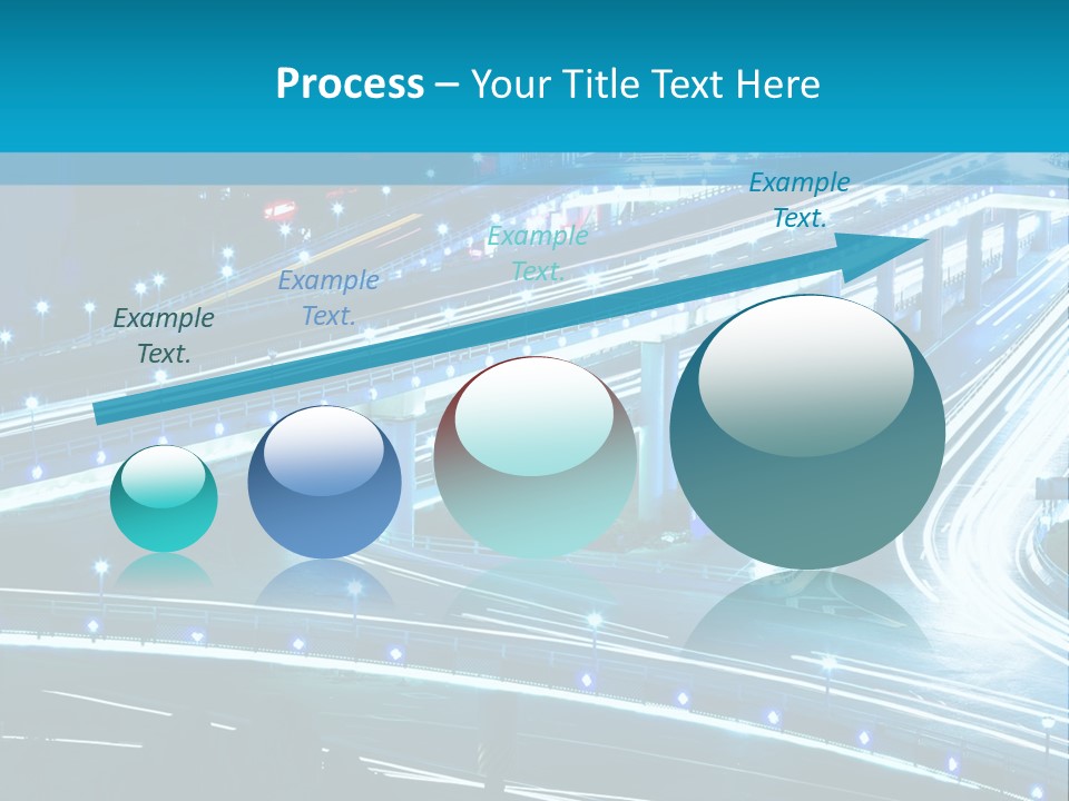 A Busy City Street At Night With A Lot Of Lights PowerPoint Template