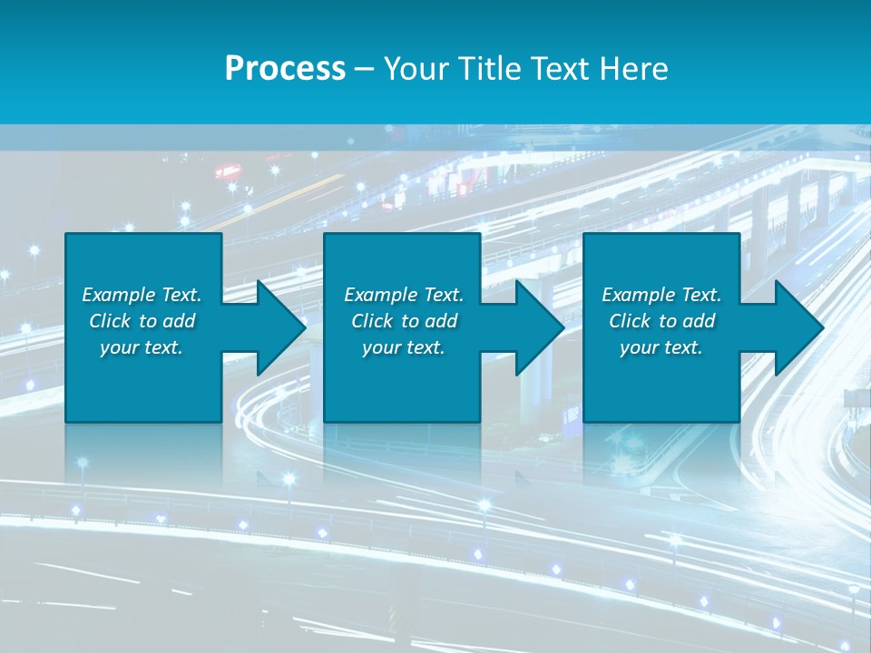 A Busy City Street At Night With A Lot Of Lights PowerPoint Template