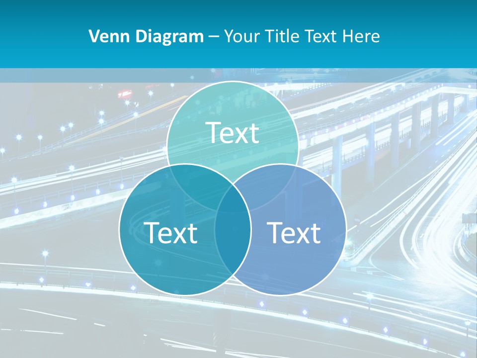A Busy City Street At Night With A Lot Of Lights PowerPoint Template