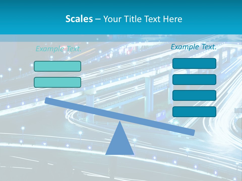A Busy City Street At Night With A Lot Of Lights PowerPoint Template