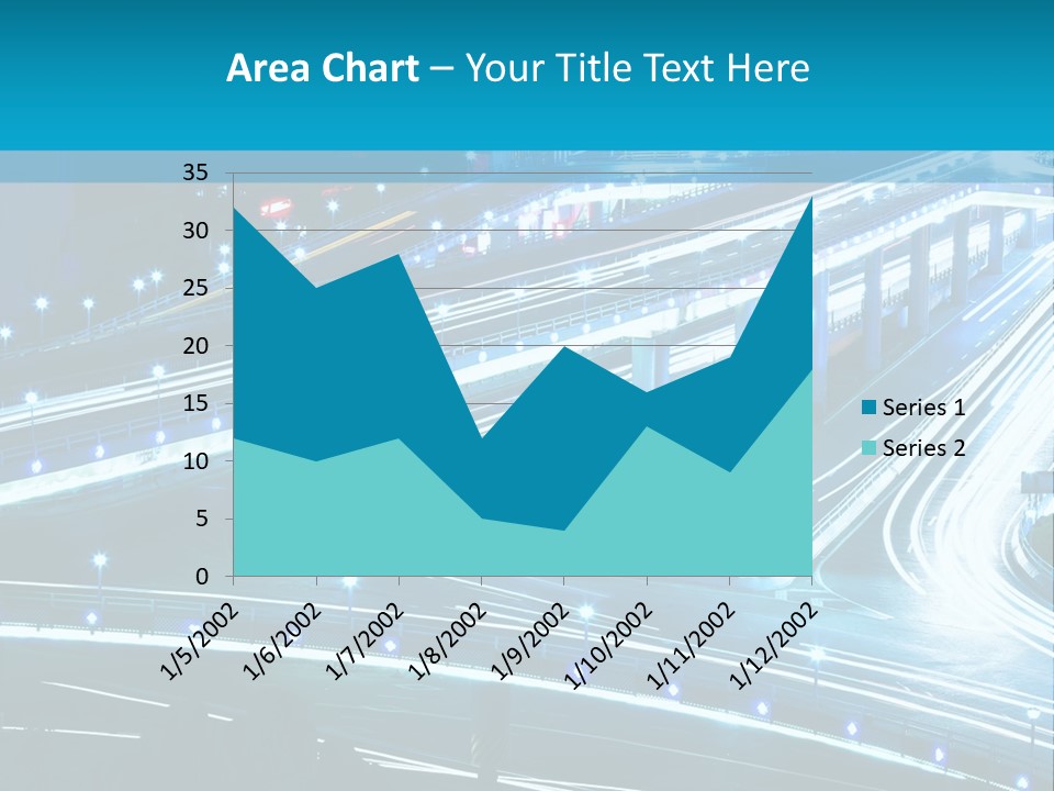 A Busy City Street At Night With A Lot Of Lights PowerPoint Template