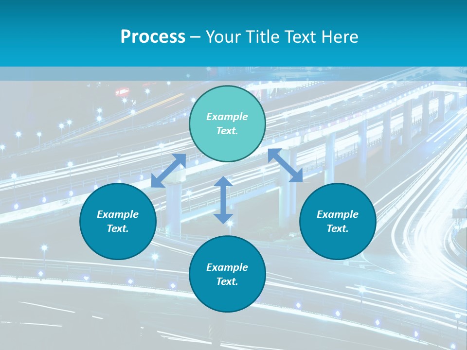 A Busy City Street At Night With A Lot Of Lights PowerPoint Template