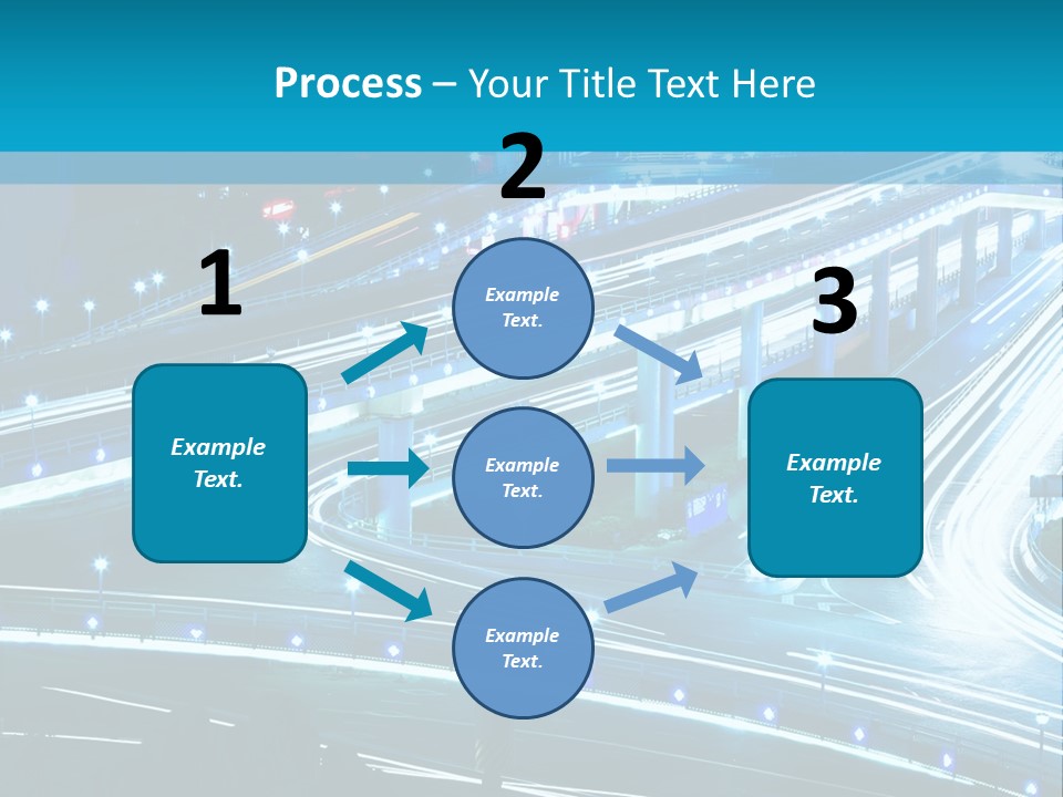 A Busy City Street At Night With A Lot Of Lights PowerPoint Template