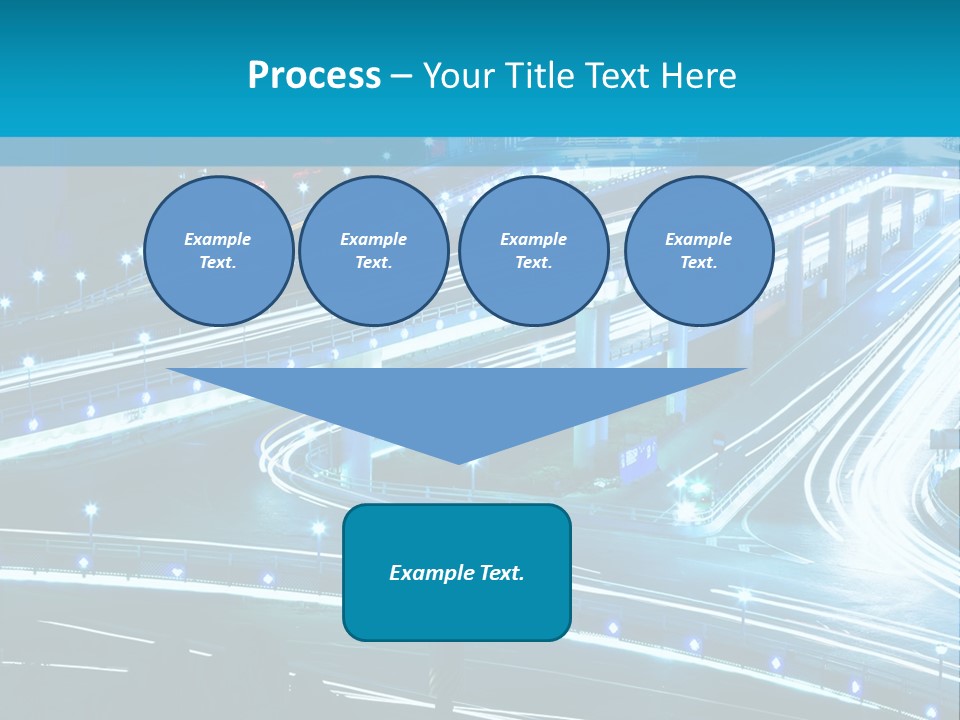 A Busy City Street At Night With A Lot Of Lights PowerPoint Template