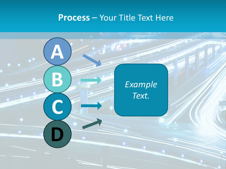 A Busy City Street At Night With A Lot Of Lights PowerPoint Template