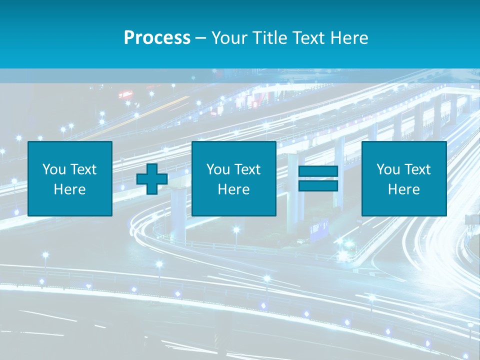 A Busy City Street At Night With A Lot Of Lights PowerPoint Template