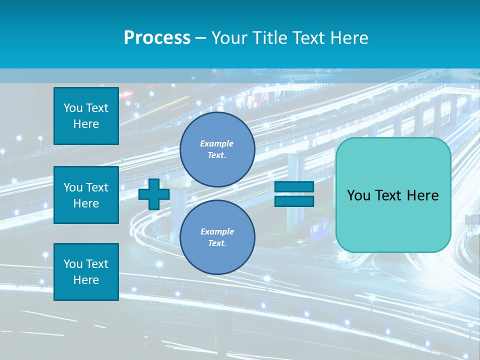 A Busy City Street At Night With A Lot Of Lights PowerPoint Template