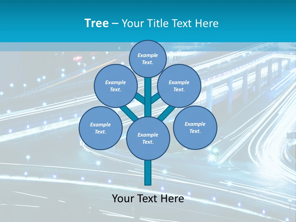 A Busy City Street At Night With A Lot Of Lights PowerPoint Template