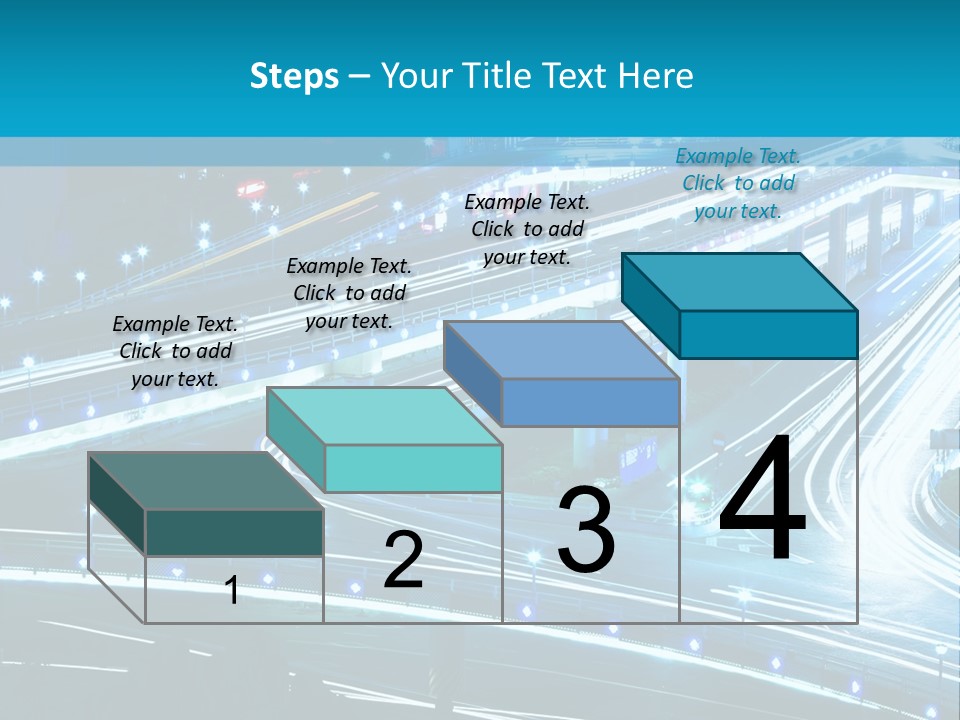 A Busy City Street At Night With A Lot Of Lights PowerPoint Template