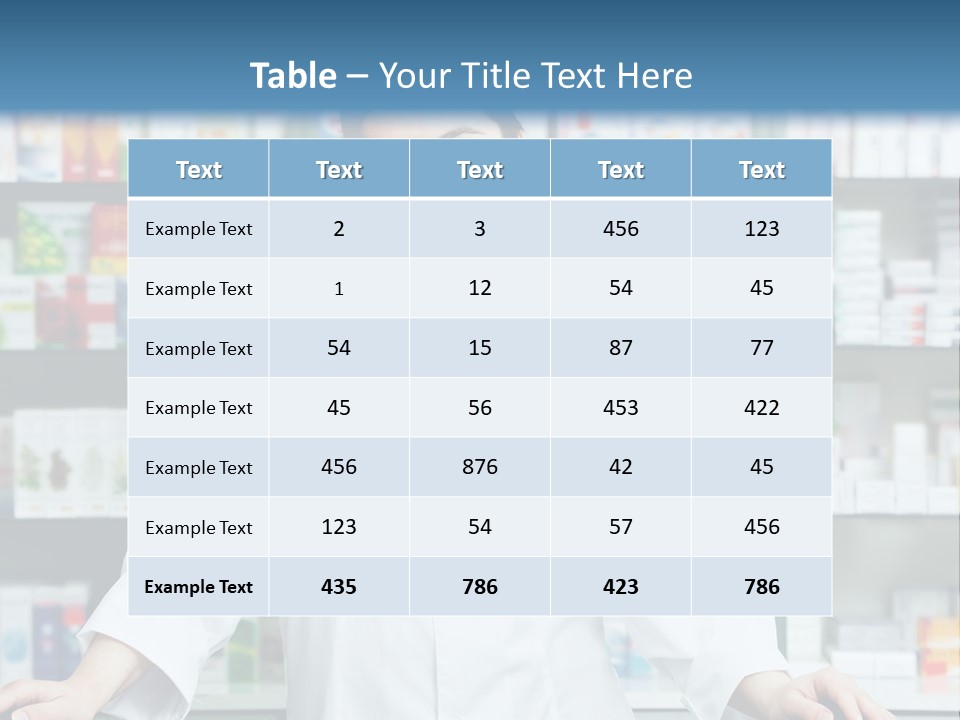 A Woman Standing In Front Of A Pharmacy Counter PowerPoint Template