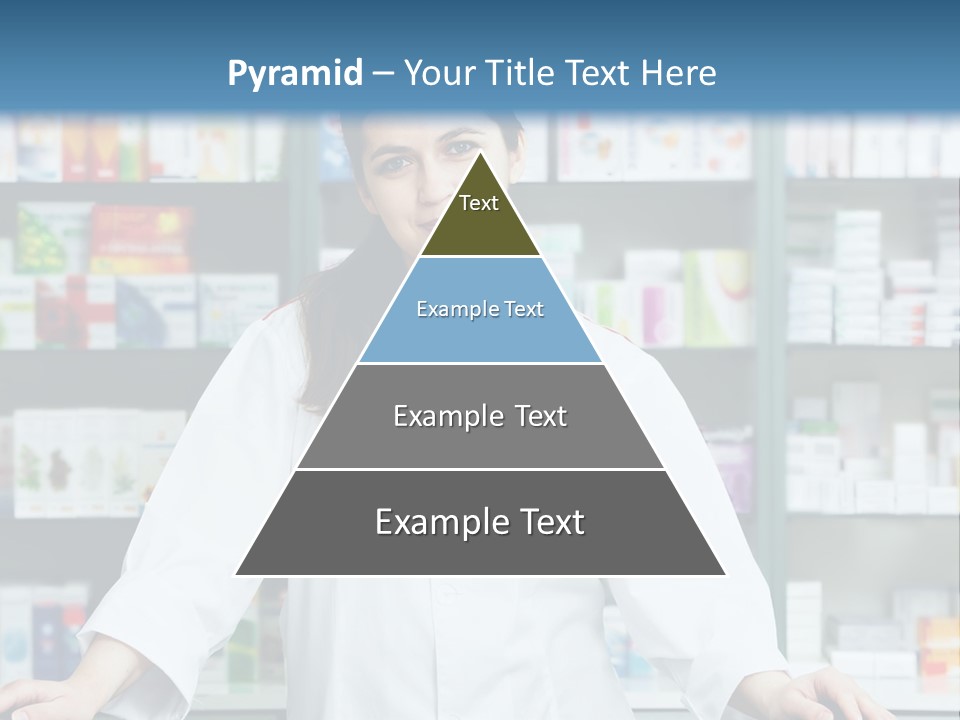 A Woman Standing In Front Of A Pharmacy Counter PowerPoint Template