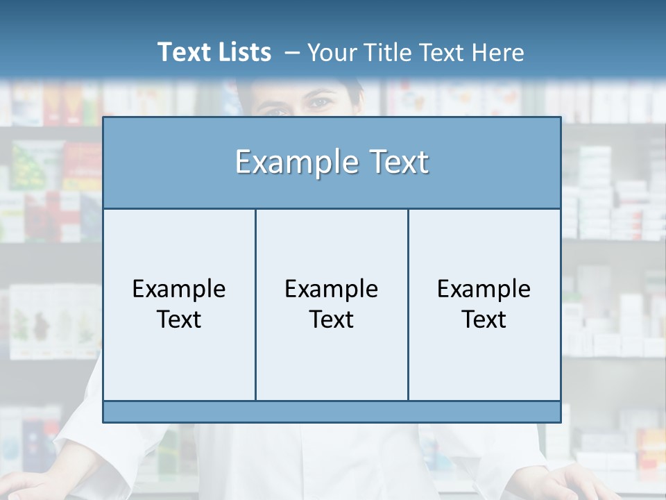 A Woman Standing In Front Of A Pharmacy Counter PowerPoint Template