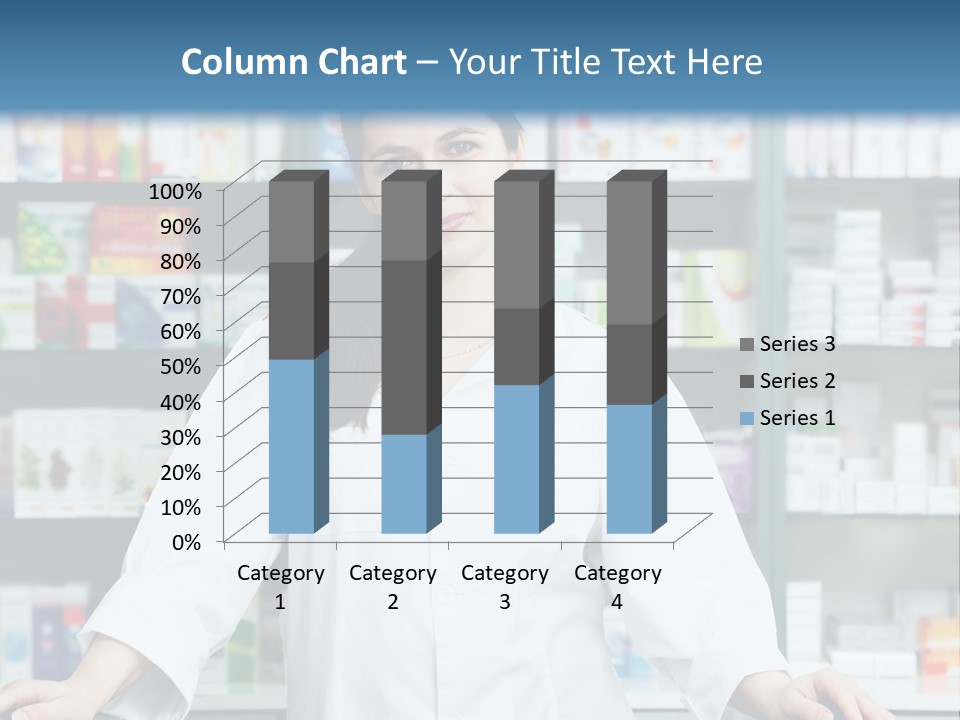 A Woman Standing In Front Of A Pharmacy Counter PowerPoint Template
