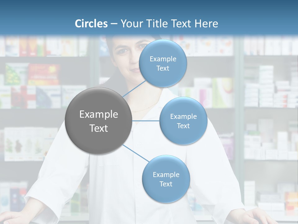 A Woman Standing In Front Of A Pharmacy Counter PowerPoint Template