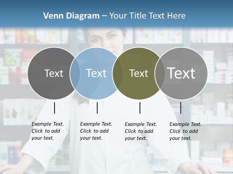 A Woman Standing In Front Of A Pharmacy Counter PowerPoint Template