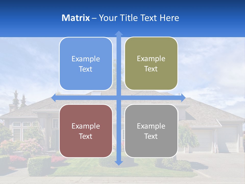 A Large House With A Lot Of Trees In Front Of It PowerPoint Template