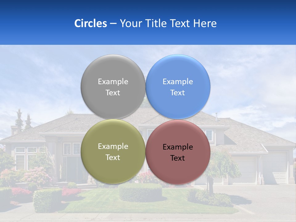 A Large House With A Lot Of Trees In Front Of It PowerPoint Template