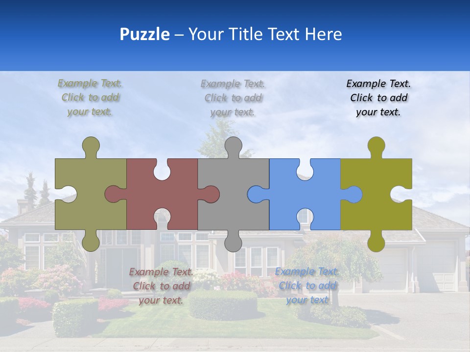 A Large House With A Lot Of Trees In Front Of It PowerPoint Template