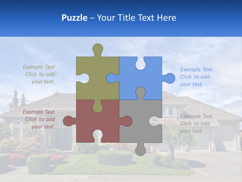 A Large House With A Lot Of Trees In Front Of It PowerPoint Template