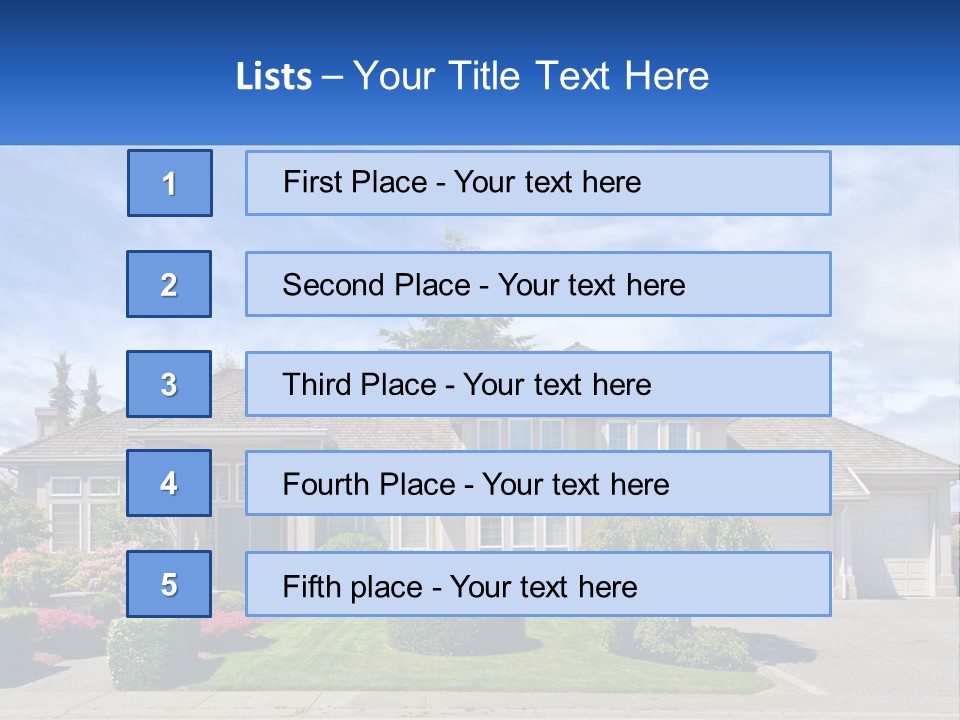 A Large House With A Lot Of Trees In Front Of It PowerPoint Template