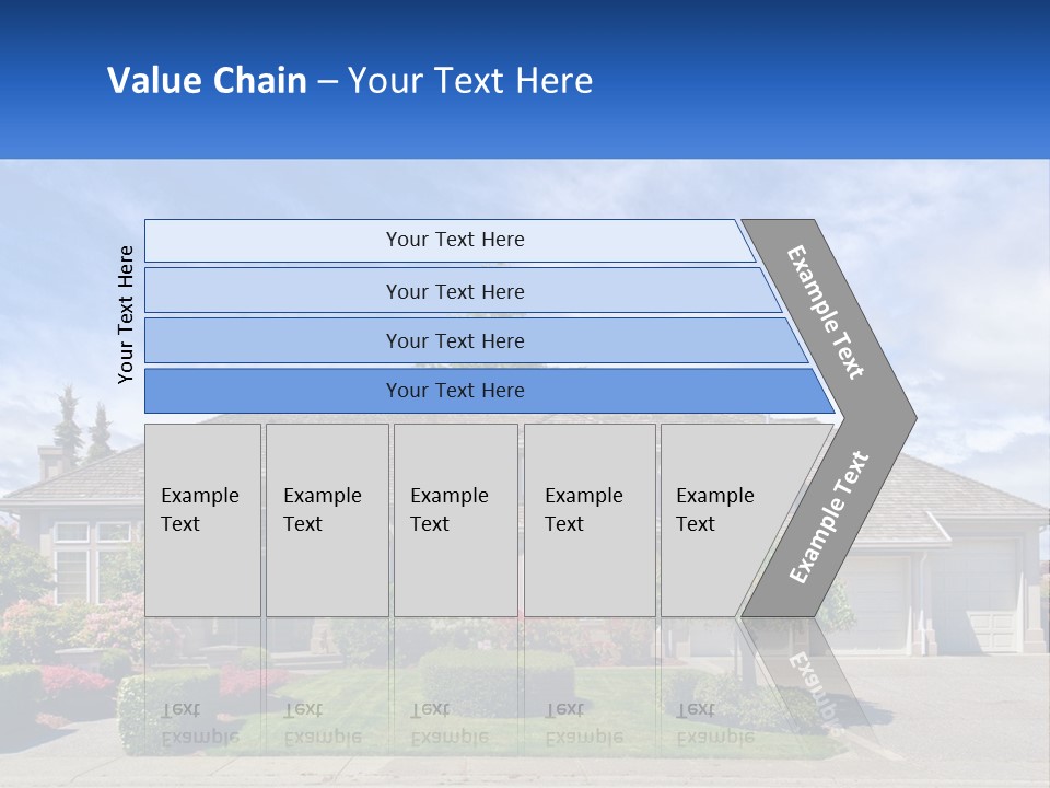 A Large House With A Lot Of Trees In Front Of It PowerPoint Template